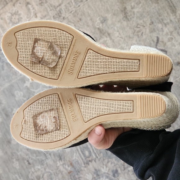 SOLUDOS The Marseille WedgeTall Wedge Black Size 7.5 Jute Linen Espadril… - Picture 3 of 3